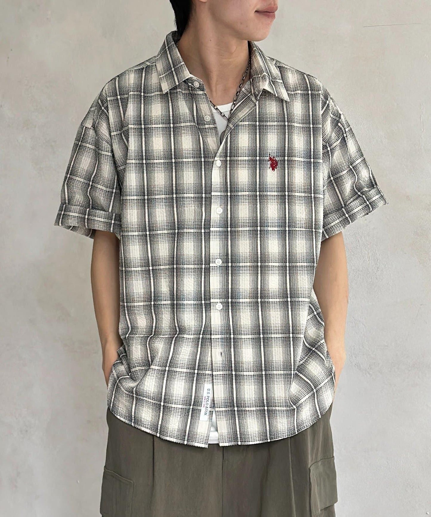 U.S. POLO ASSN. 泡泡紗短袖襯衫