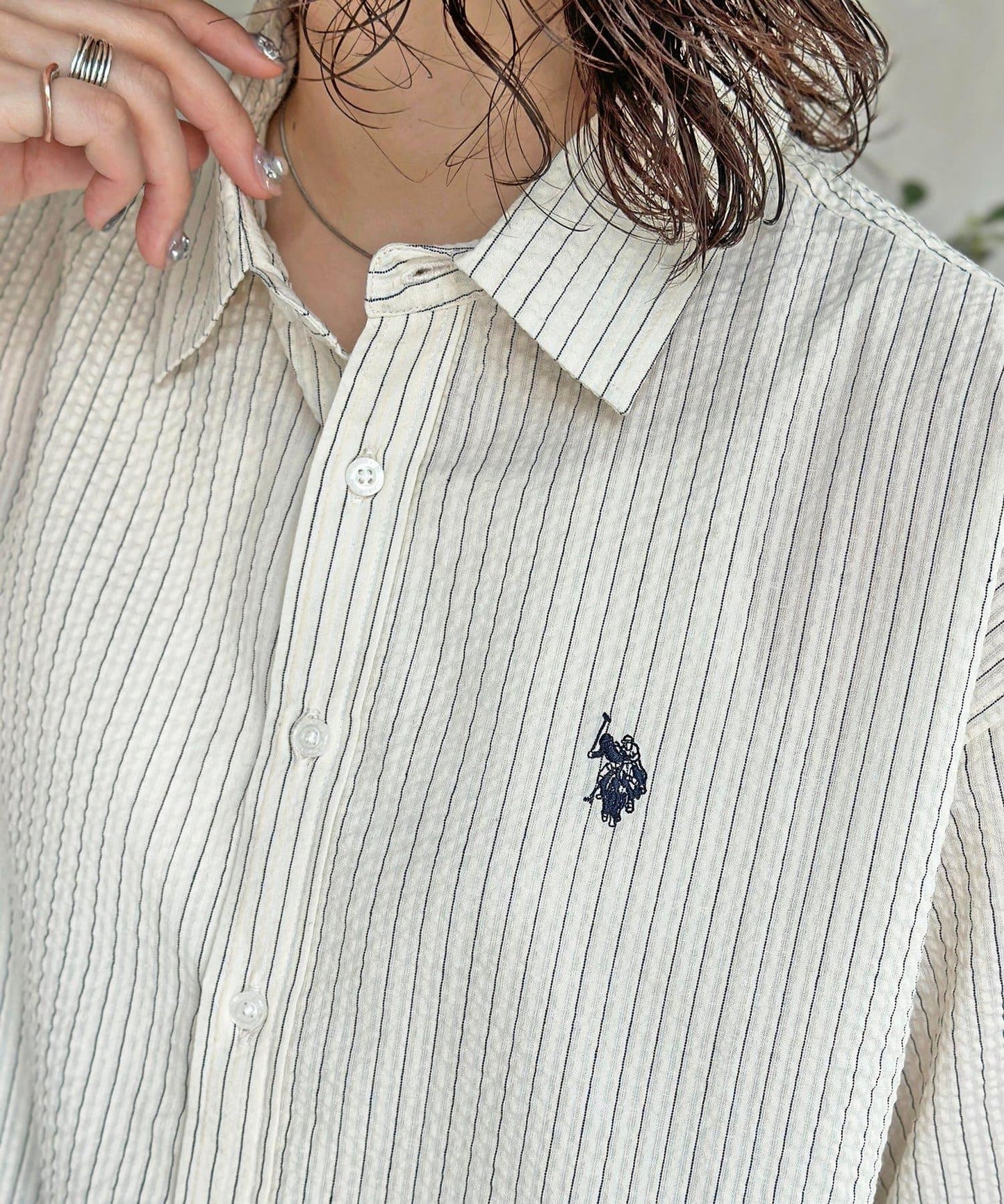 U.S. POLO ASSN. 泡泡紗短袖襯衫