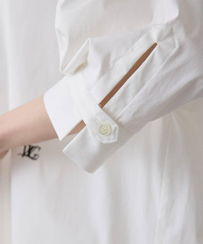 刺繡中長款襯衫 2