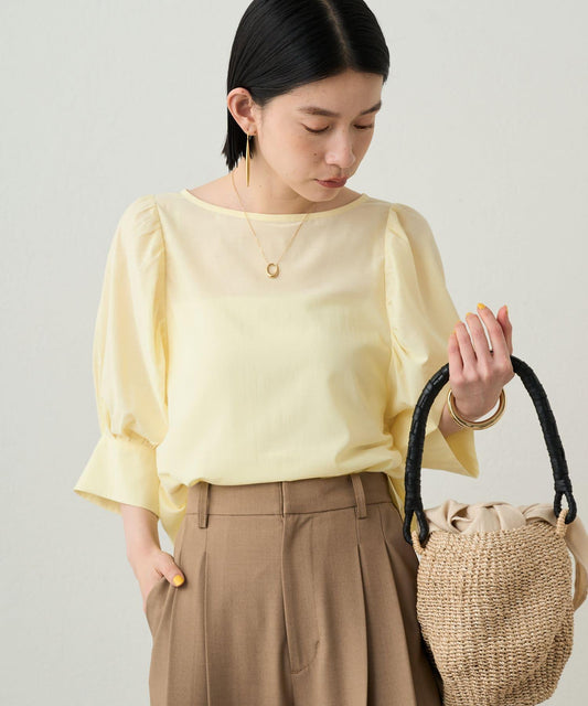 Loungedress 透感泡泡袖設計襯衫