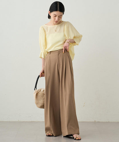 Loungedress 透感泡泡袖設計襯衫