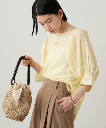 Loungedress 透感泡泡袖設計襯衫