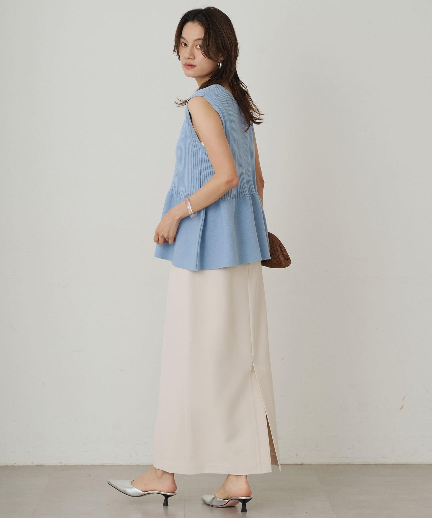 Loungedress 無袖荷葉邊 針織上衣
