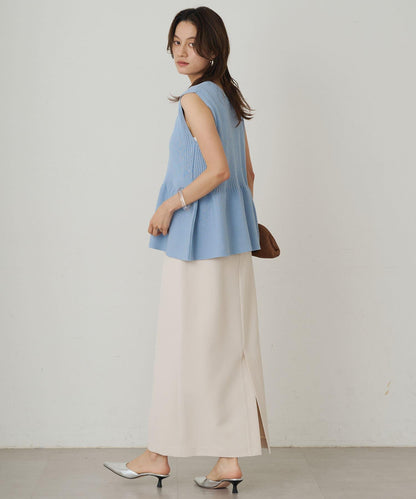 Loungedress 無袖荷葉邊 針織上衣