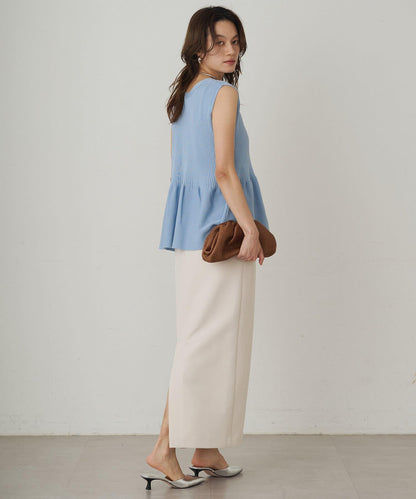 Loungedress 無袖荷葉邊 針織上衣