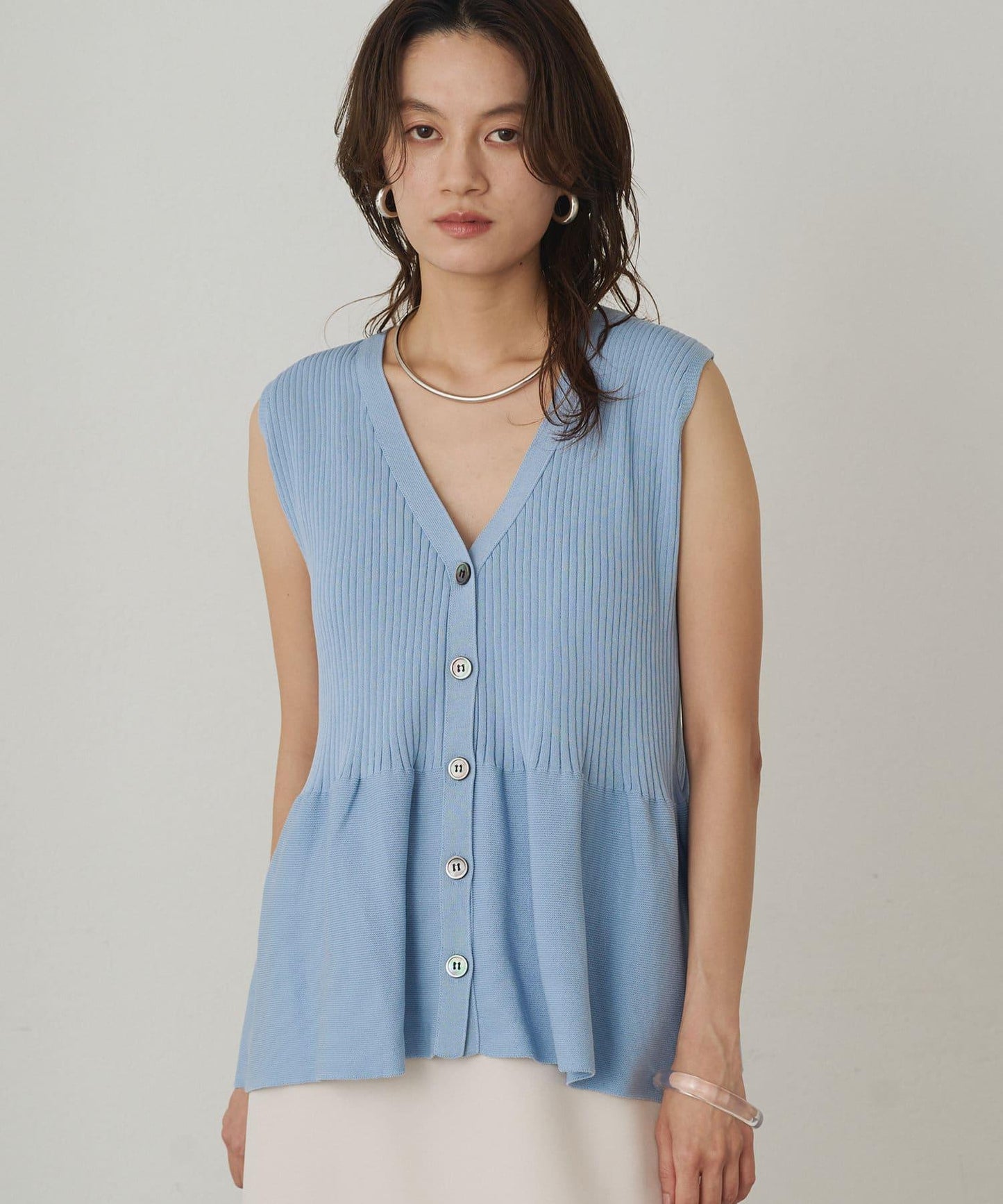 Loungedress 無袖荷葉邊 針織上衣