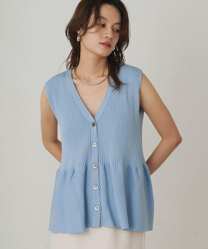 Loungedress 無袖荷葉邊 針織上衣