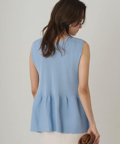 Loungedress 無袖荷葉邊 針織上衣