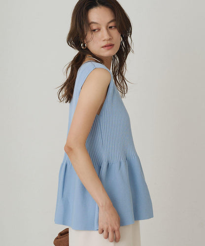 Loungedress 無袖荷葉邊 針織上衣