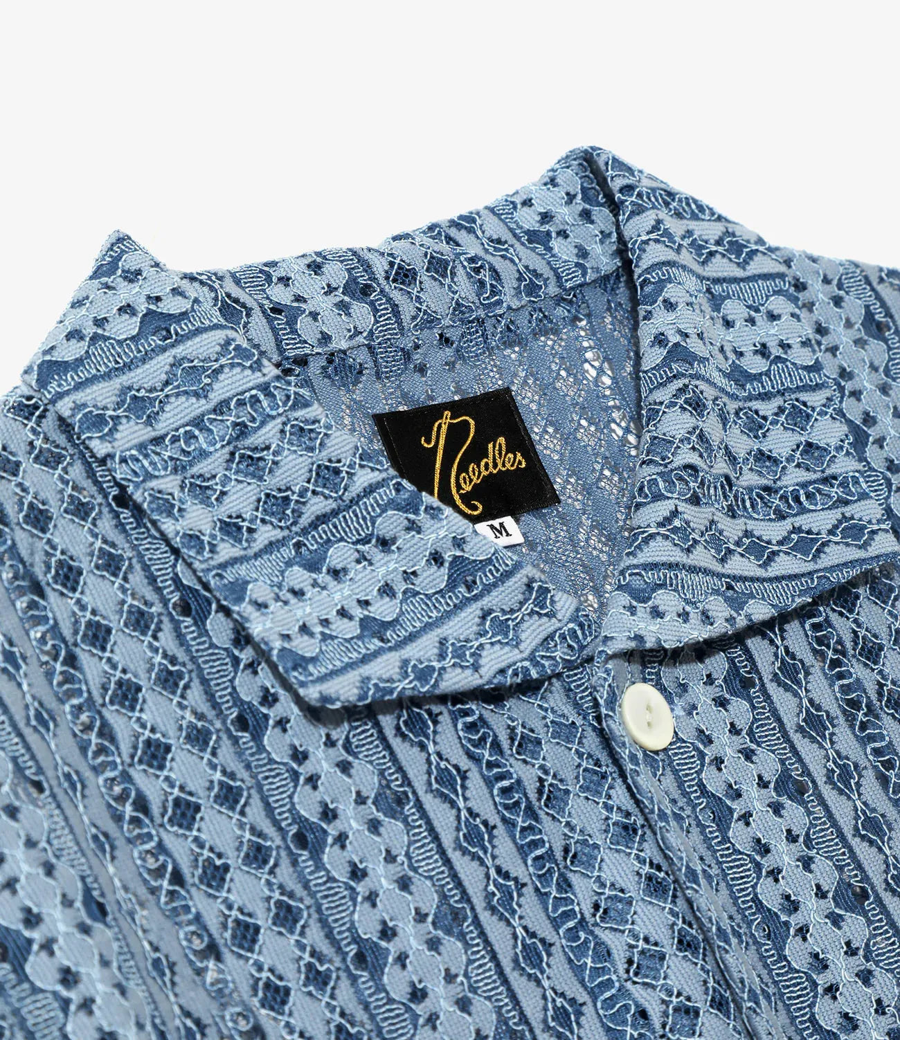 拉舍爾蕾絲 短袖寬角領 Needles S/S Widespread Collar Shirt - Raschel Lace 襯衫