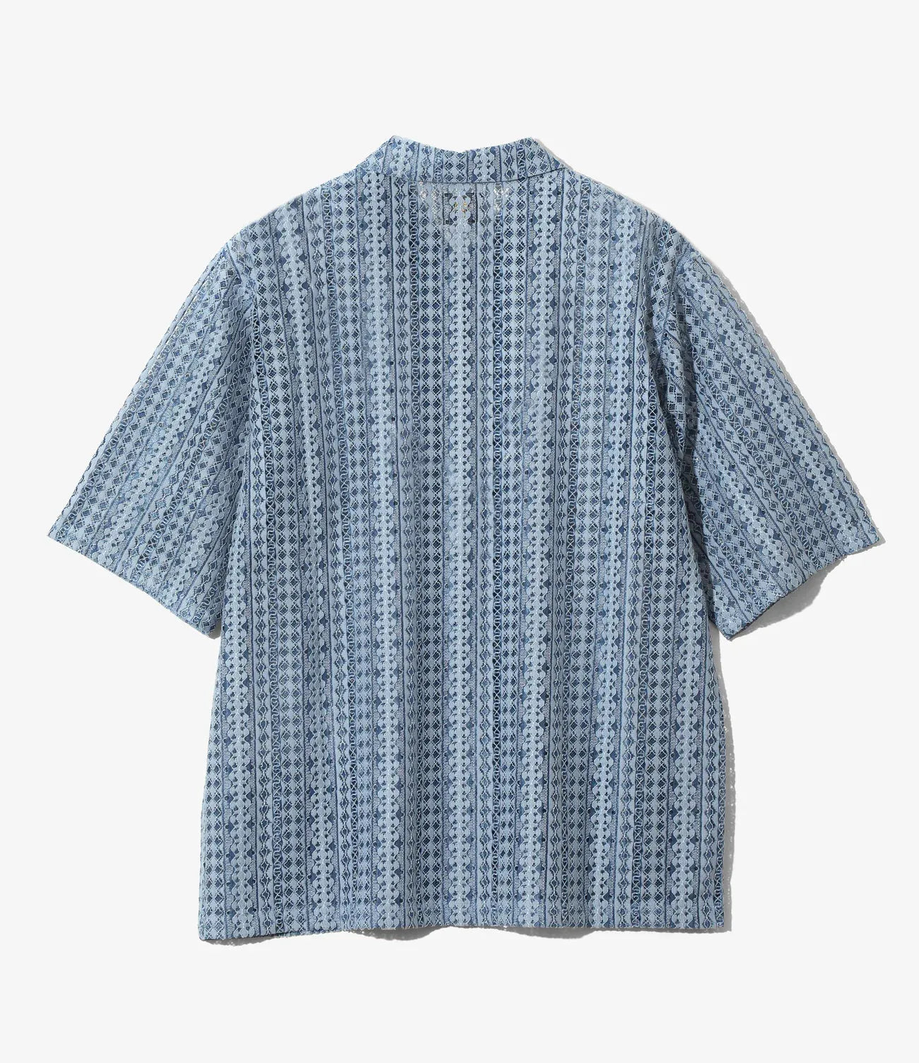 拉舍爾蕾絲 短袖寬角領 Needles S/S Widespread Collar Shirt - Raschel Lace 襯衫