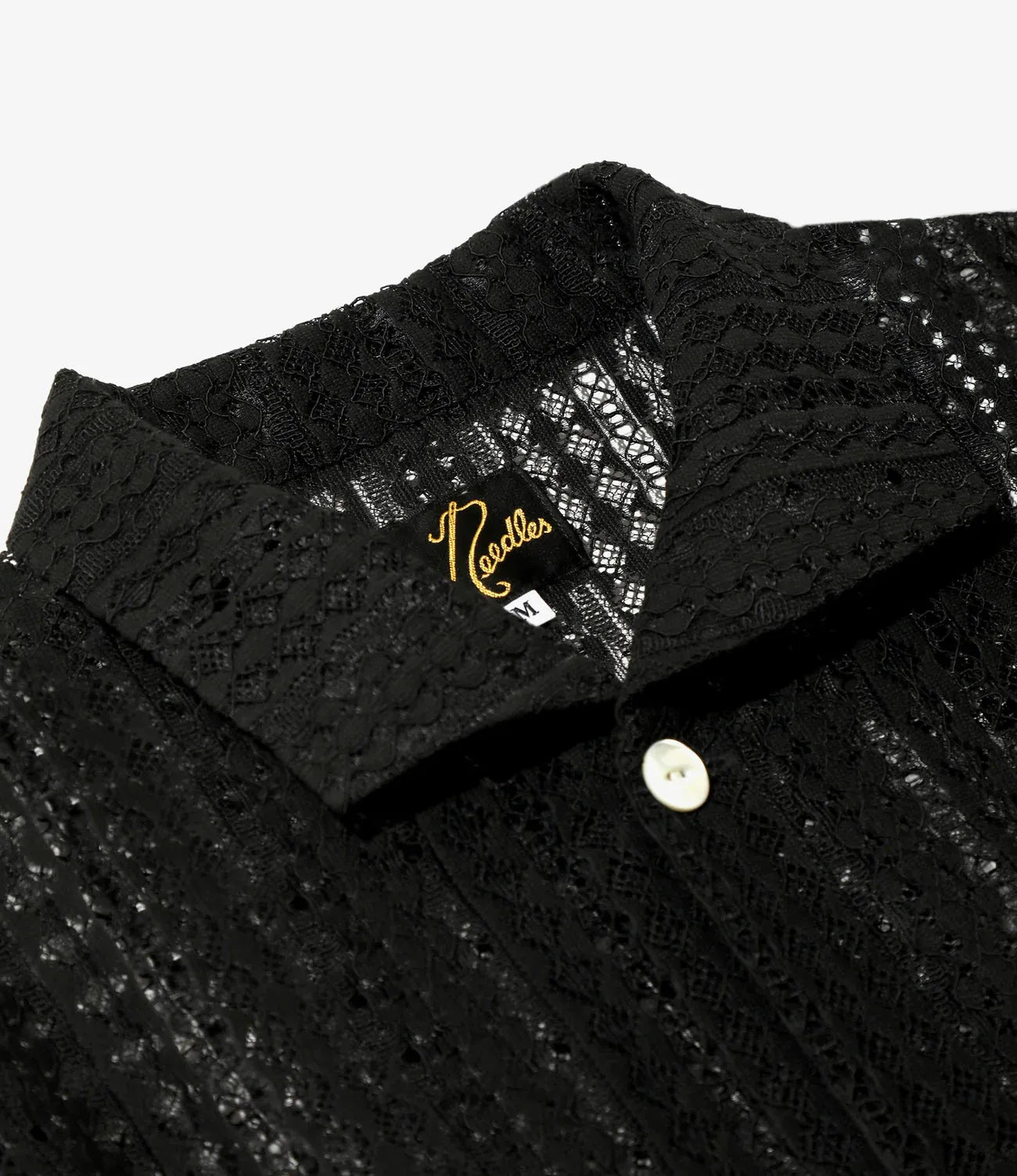 拉舍爾蕾絲 短袖寬角領 Needles S/S Widespread Collar Shirt - Raschel Lace 襯衫