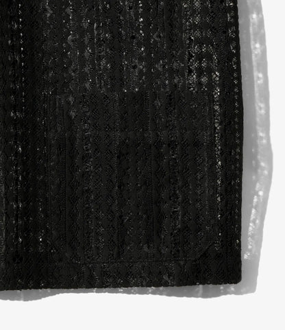 拉舍爾蕾絲 短袖寬角領 Needles S/S Widespread Collar Shirt - Raschel Lace 襯衫
