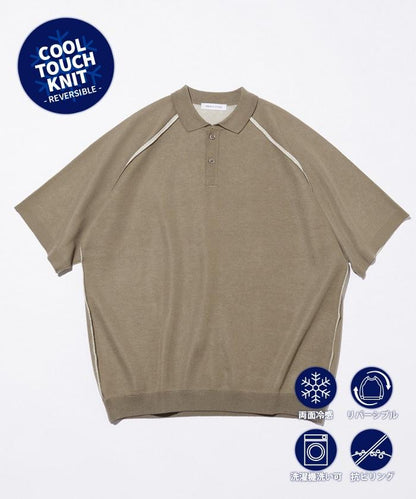 COOL TOUCH 雙面配色 polo領 接觸冷感 針織套頭衫