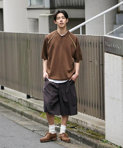 COOL TOUCH 雙面配色 polo領 接觸冷感 針織套頭衫