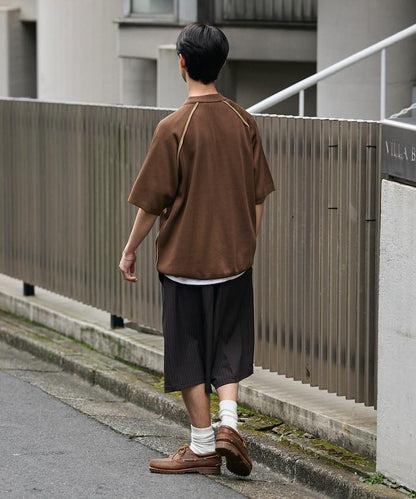 單褶 寬鬆闊腿廓形 西裝短褲