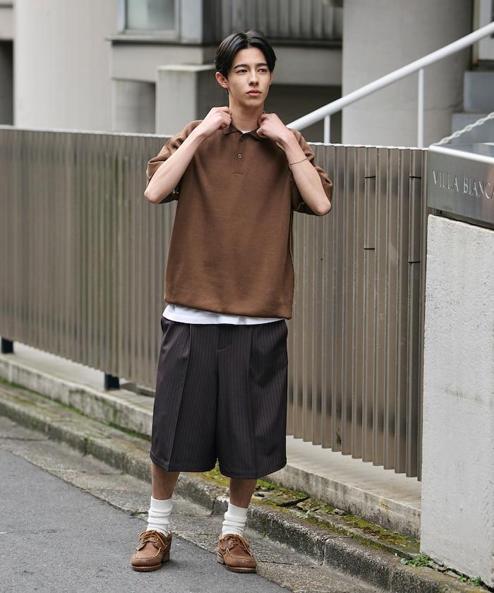 單褶 寬鬆闊腿廓形 西裝短褲