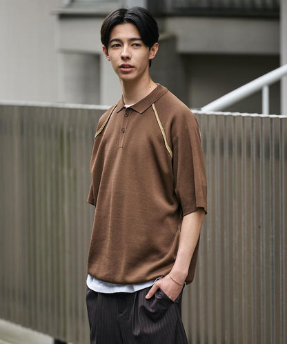 COOL TOUCH 雙面配色 polo領 接觸冷感 針織套頭衫