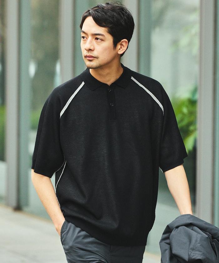 COOL TOUCH 雙面配色 polo領 接觸冷感 針織套頭衫