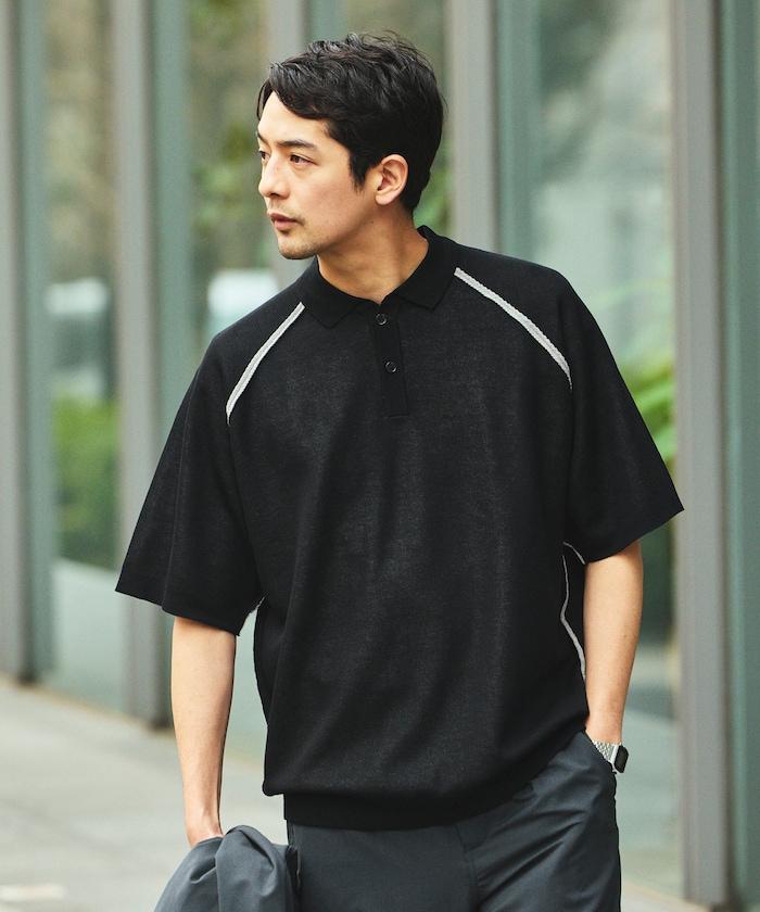 COOL TOUCH 雙面配色 polo領 接觸冷感 針織套頭衫