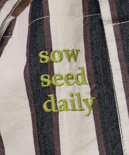 條紋布料雙用托特包