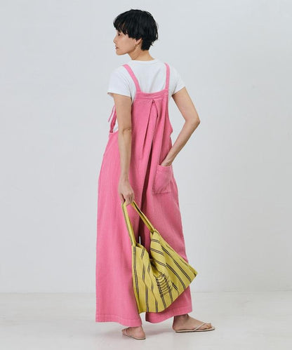 條紋布料單肩包