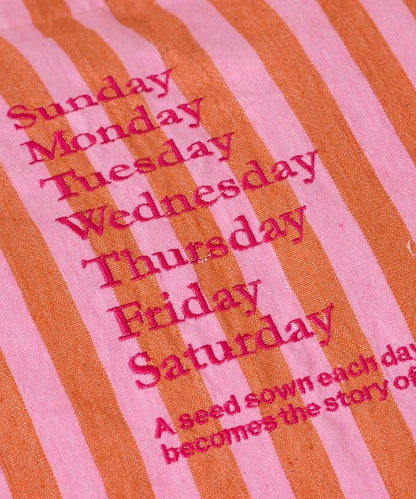 條紋布料單肩包