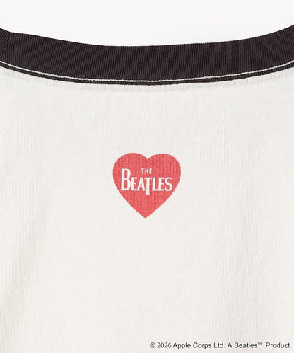 THE BEATLES 攝影印花 對比色領 心形圖案 T恤