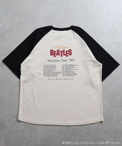THE BEATLES 大廓形照片印花拼色袖T恤 Tour TEE