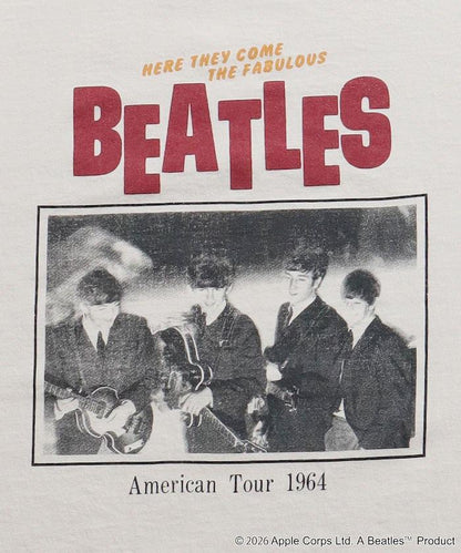 THE BEATLES 大廓形照片印花拼色袖T恤 Tour TEE