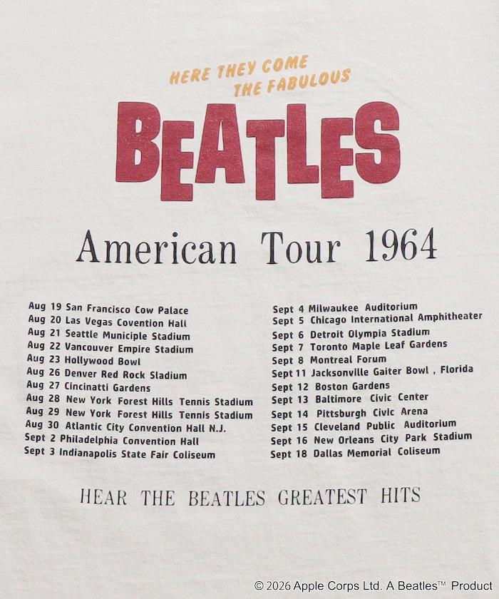 THE BEATLES 大廓形照片印花拼色袖T恤 Tour TEE