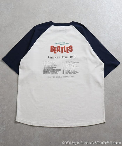 THE BEATLES 大廓形照片印花拼色袖T恤 Tour TEE