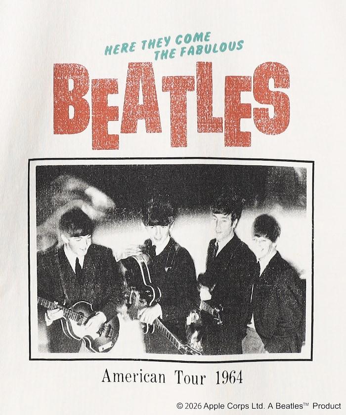 THE BEATLES 大廓形照片印花拼色袖T恤 Tour TEE