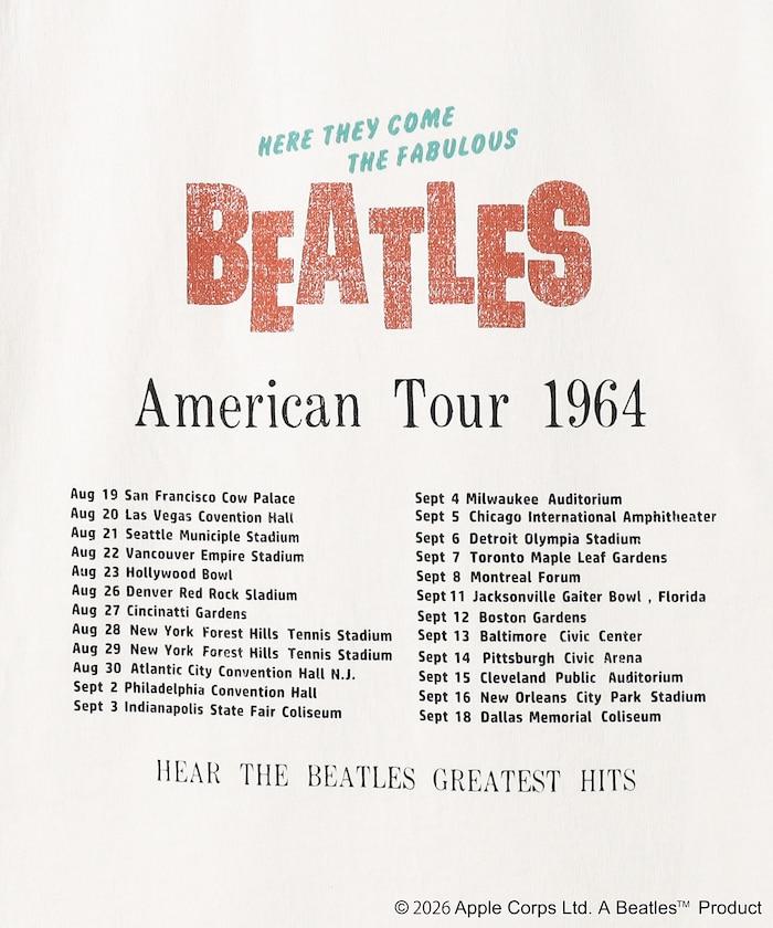 THE BEATLES 大廓形照片印花拼色袖T恤 Tour TEE