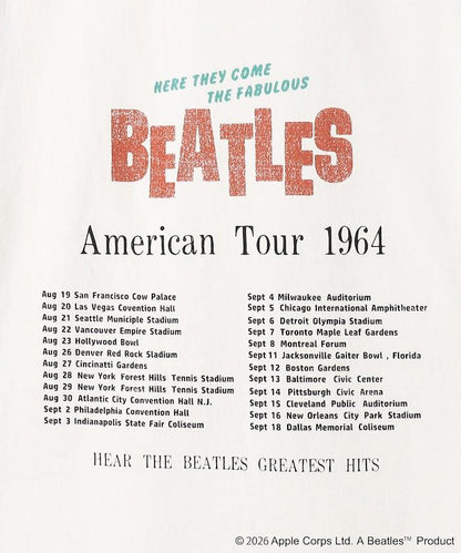 THE BEATLES 大廓形照片印花拼色袖T恤 Tour TEE