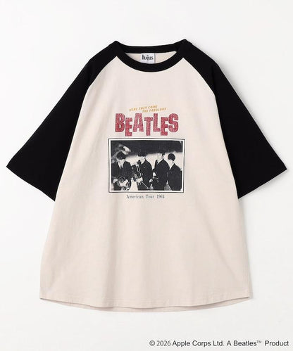 THE BEATLES 大廓形照片印花拼色袖T恤 Tour TEE
