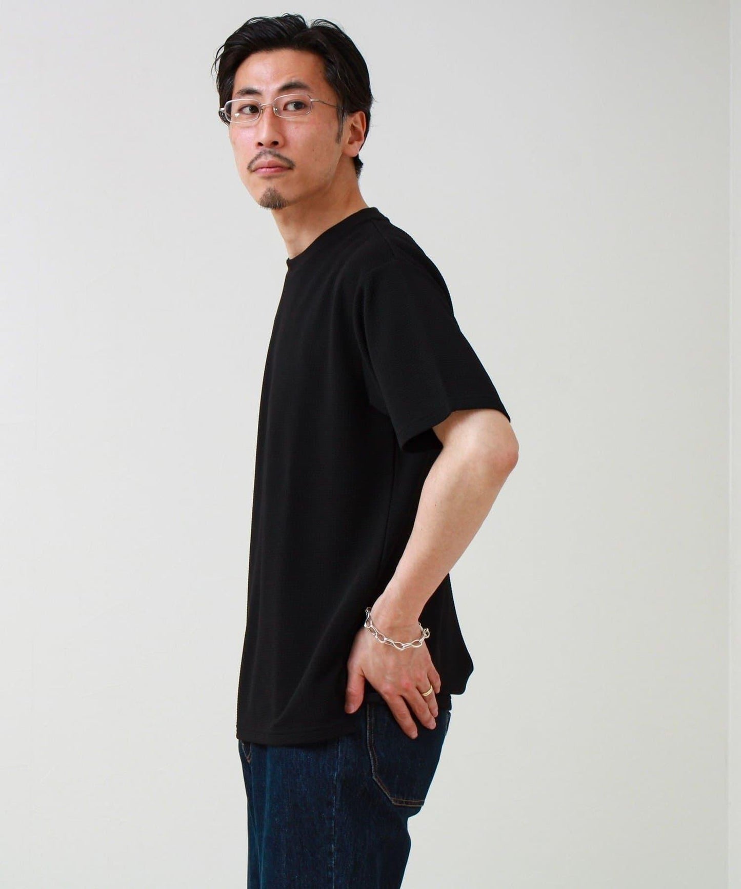 立體紋理浮雕提花 短袖T恤
