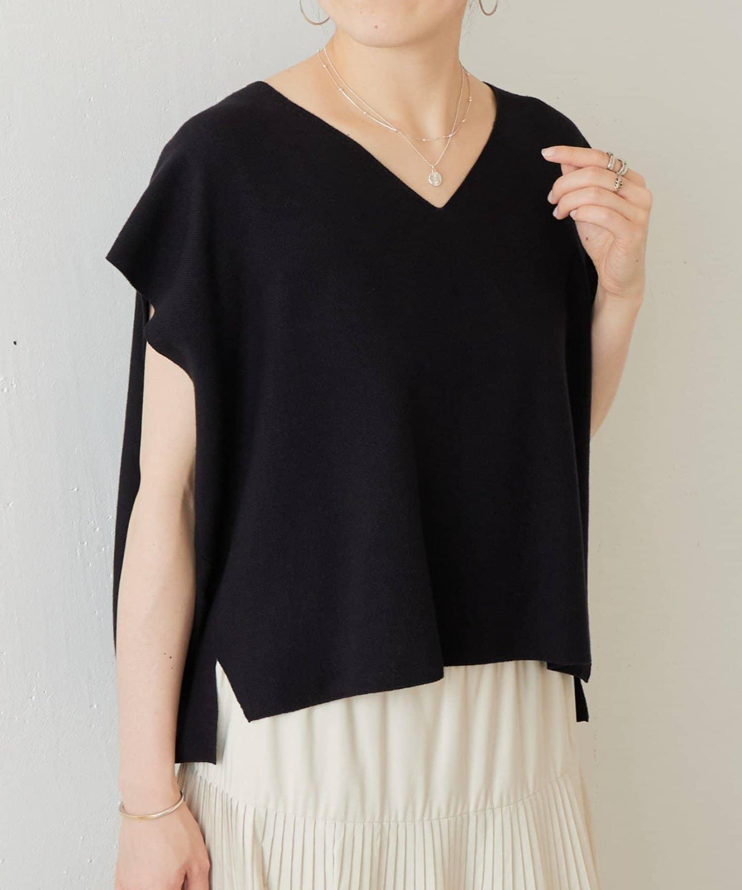 嵌花無袖套頭上衣