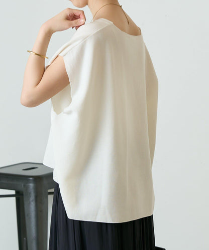 嵌花無袖套頭上衣