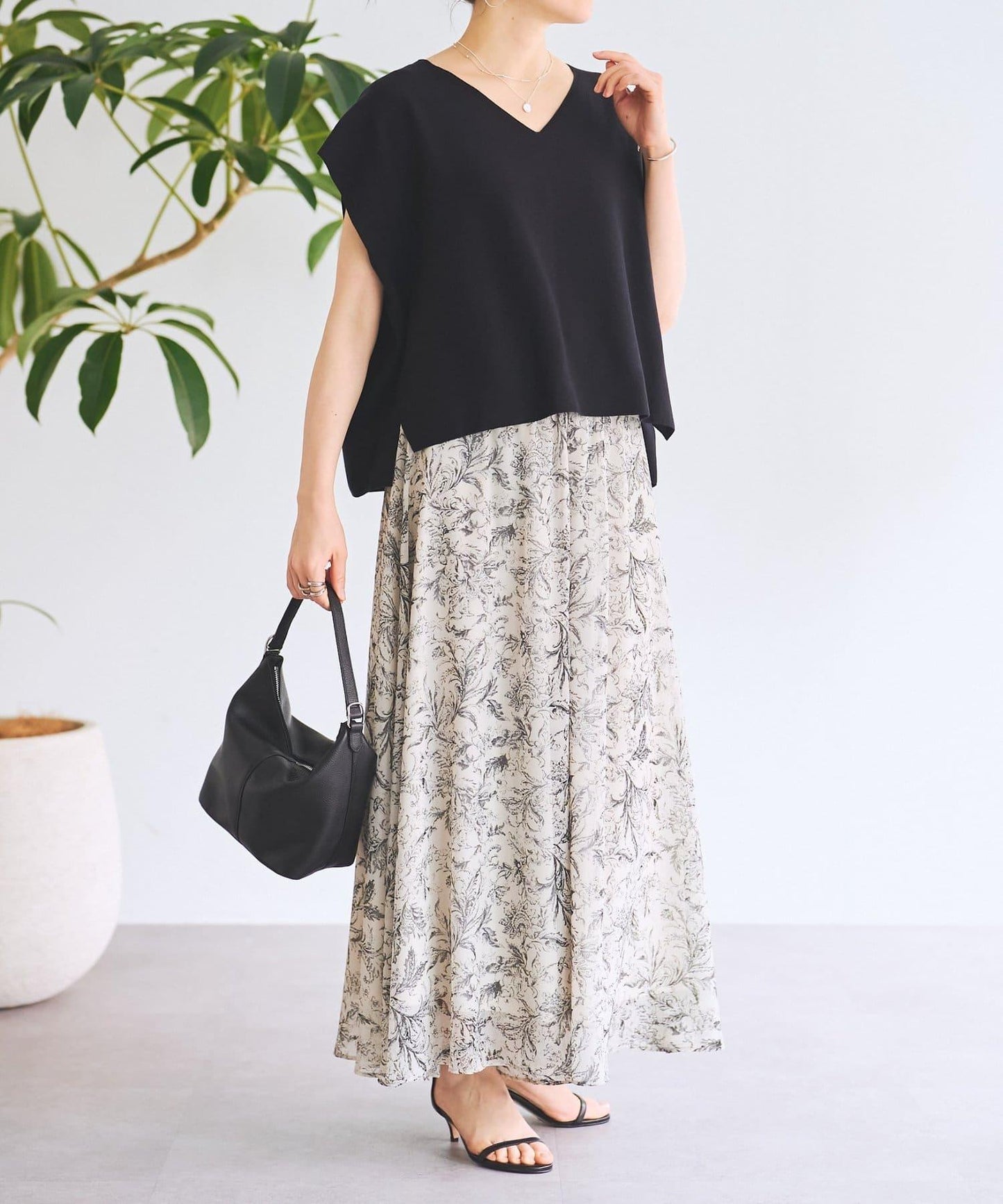 嵌花無袖套頭上衣