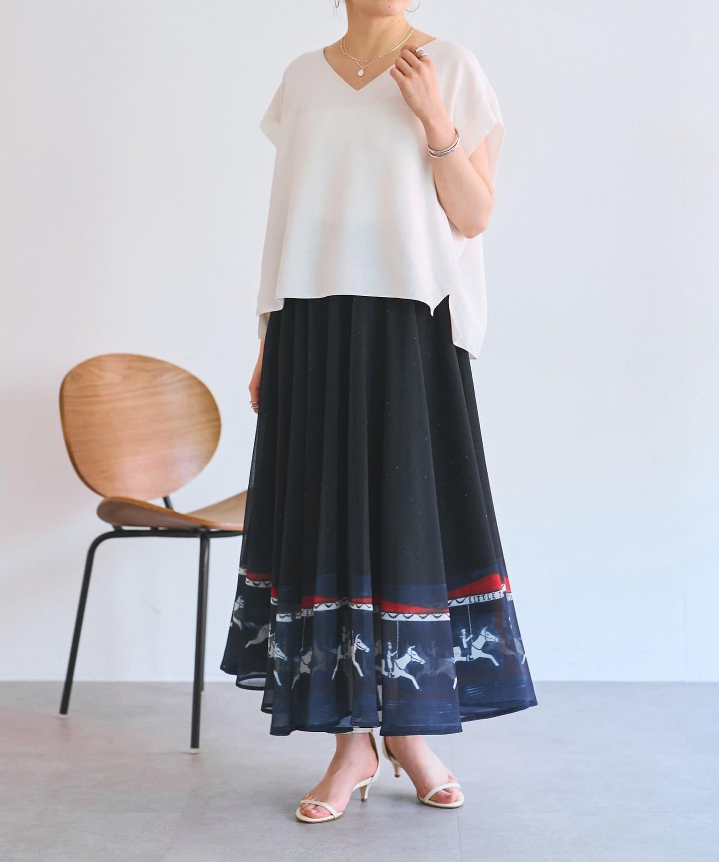 嵌花無袖套頭上衣