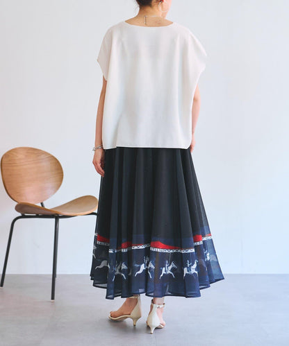 嵌花無袖套頭上衣