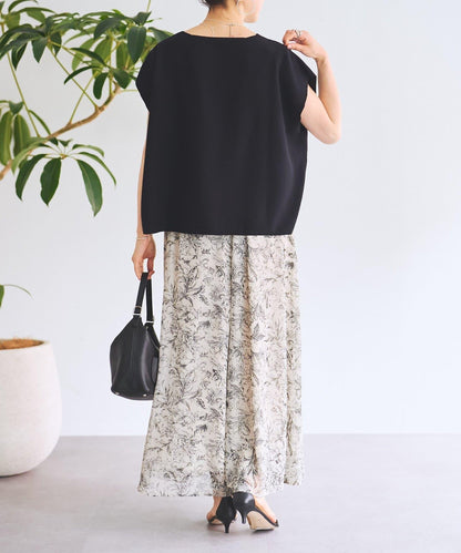 嵌花無袖套頭上衣