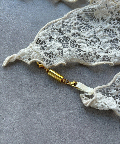 蕾絲磁扣設計圍巾