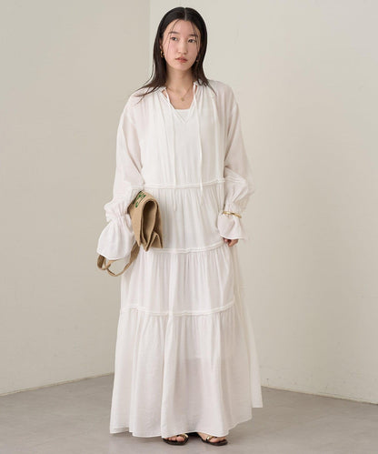 Loungedress 2WAY皺感層疊連衣裙