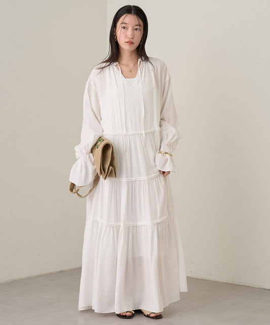 Loungedress 2WAY皺感層疊連衣裙