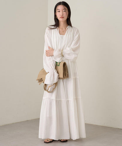 Loungedress 2WAY皺感層疊連衣裙