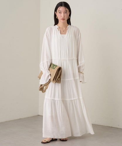 Loungedress 2WAY皺感層疊連衣裙