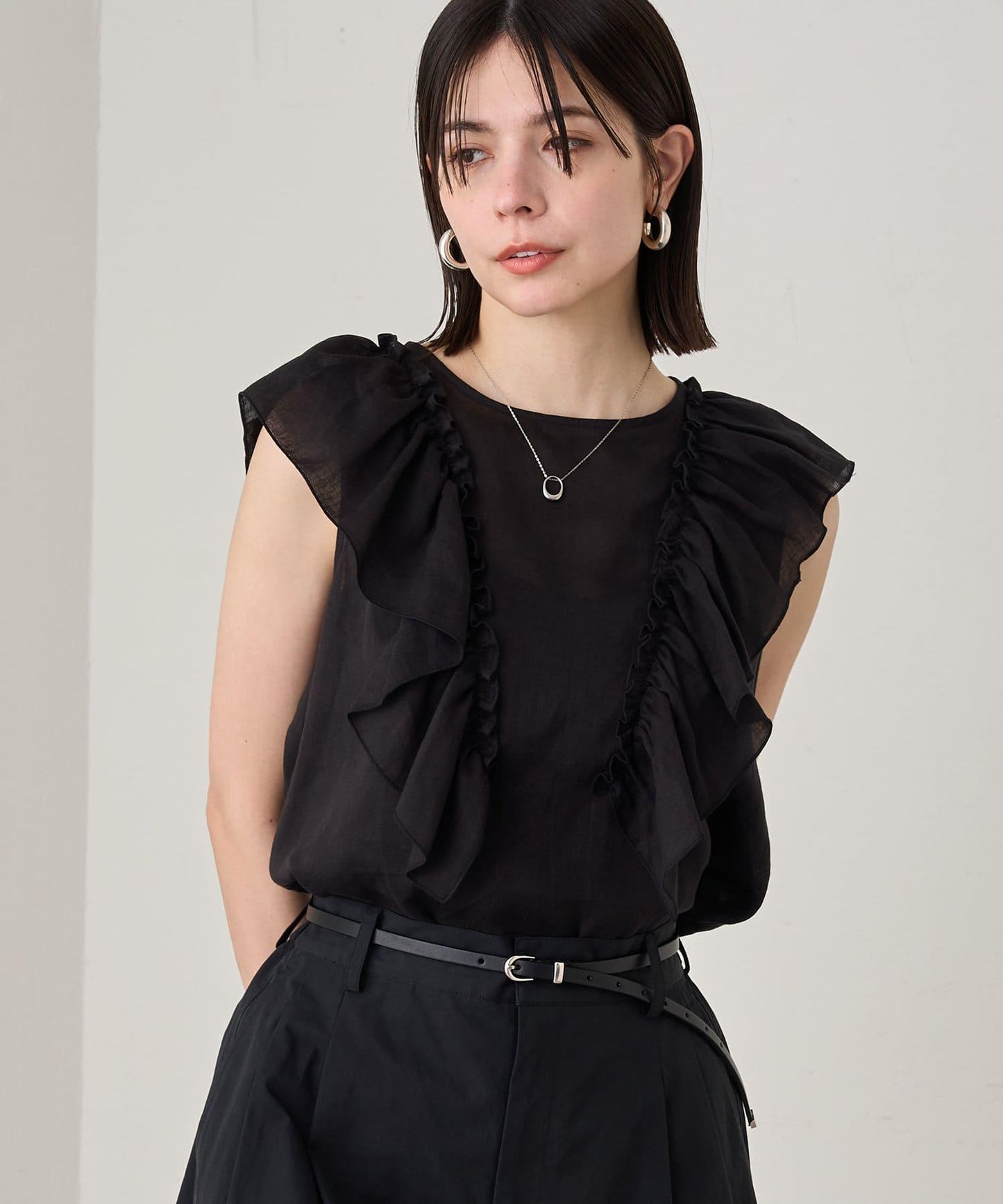 Loungedress 荷葉邊無袖上衣