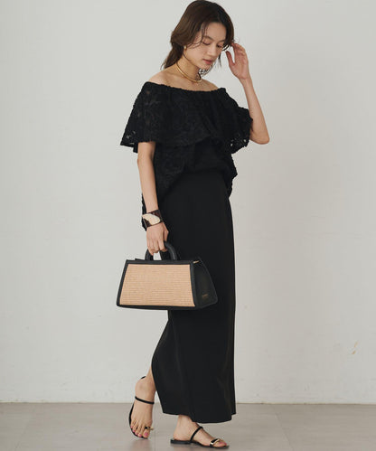 Loungedress 荷葉邊一字肩2WAY襯衫
